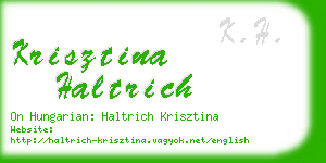 krisztina haltrich business card